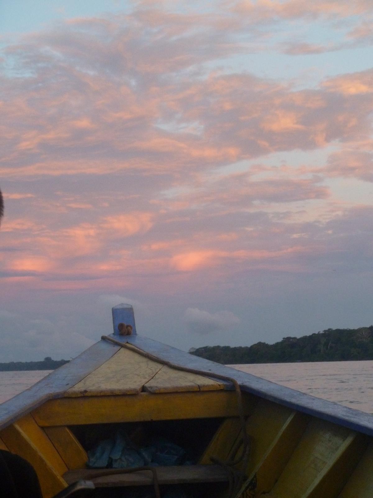 Sunset view from a boat One of the many beautiful sunsets as seen from the boat