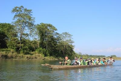 Salisbury College boat trip Nepal A group of students and teachers from Salisbury Sixth Form College take a boat trip in Nepal