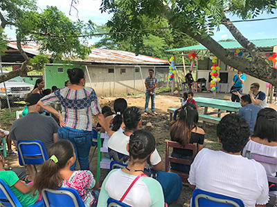 Community Celebration Day at the school The residents of the local community came together to celebrate the work and to give their thanks to the group